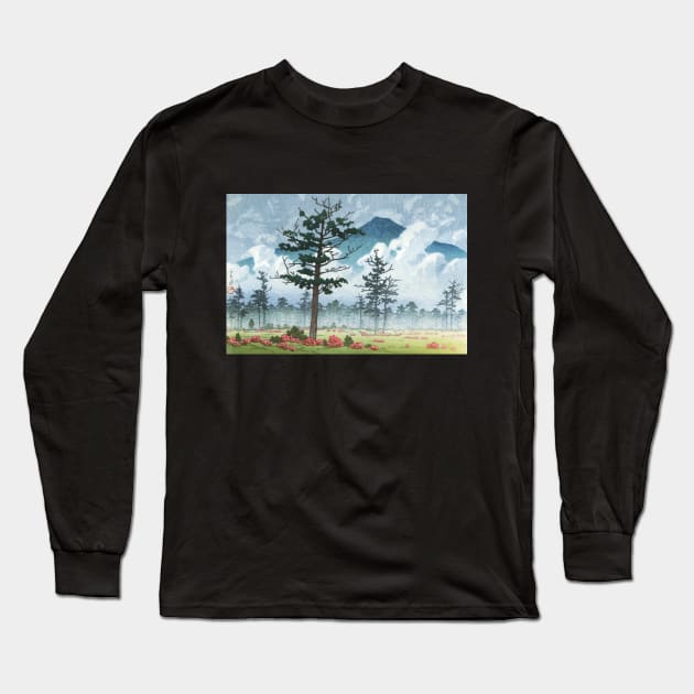 Senjogahara Field at Nikko by Kawase Hasui Long Sleeve T-Shirt by Takeda_Art